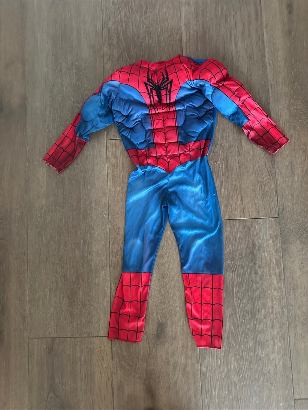 Marvel Red and Blue Spider Muscle Chest Kids Costume. Size M,